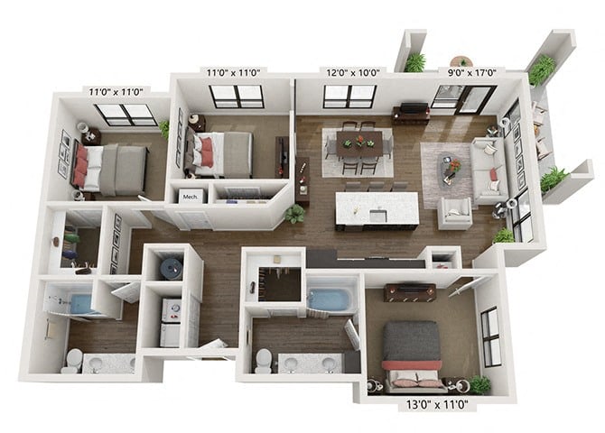 Floor Plans of Citadel at Tech Ridge in Austin, TX